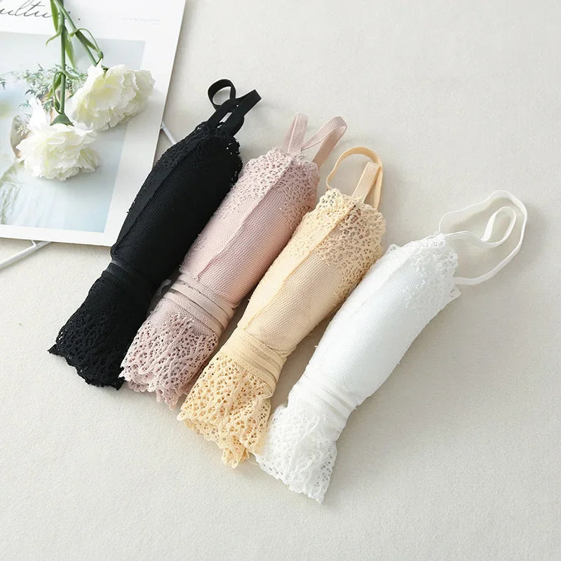 Tube Top Bras Lace Bralette Women Crop Tops Sexy Lingerie V Neck Seamless Underwear Cropped Bra Female Tank Crop Top