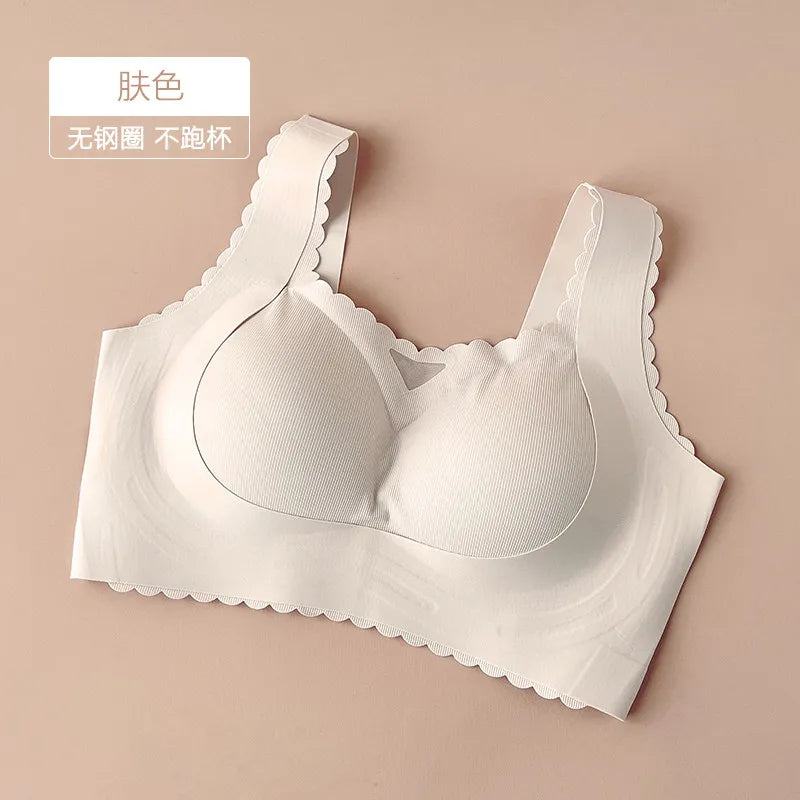 Bras for Women Minimiser Full Coverage Large Bust Wireless Push Up Anti Droop Seamless T-Shirt Bra Plus Size Everyday Bra