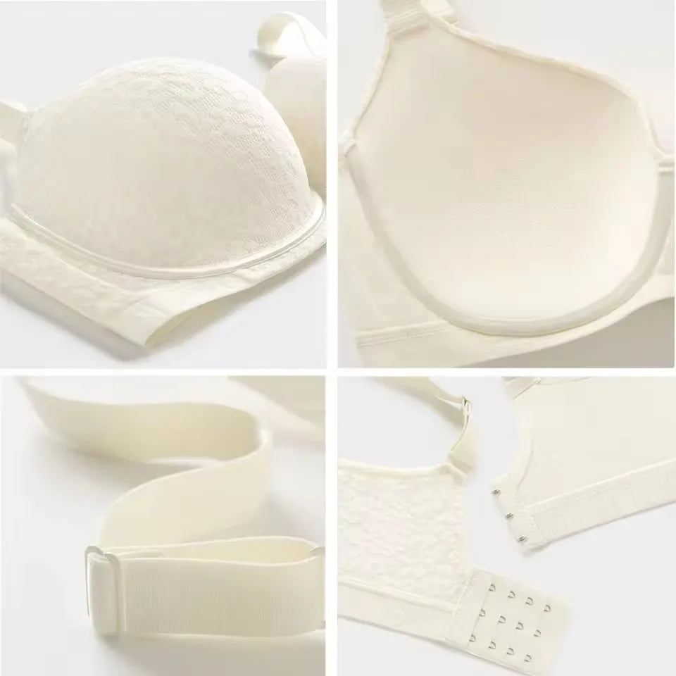 Lace Embroidery Womens Balconette Bra Full Cup Lightly Padded Underwire Female Large Size Lingerie 75 80 85 90 95  B C D E F