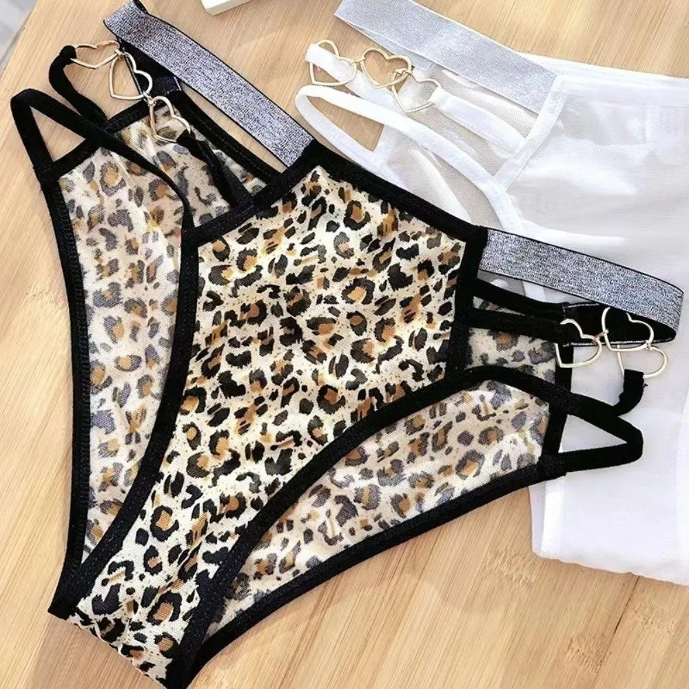 Lingerie Low-rise Women Underwear Glitter Strap Hollow Out Seamless Briefs Mesh Transparent Ladies Panties Gift
