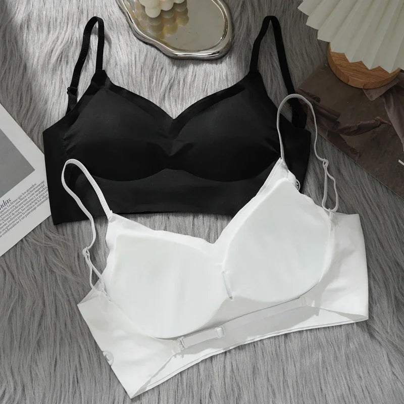 Women’s Deep U Beauty Back Plunge Bras Invisible Bra Push Up Underwear Sexy Invisible Lingerie for Dresses Solid Braletter