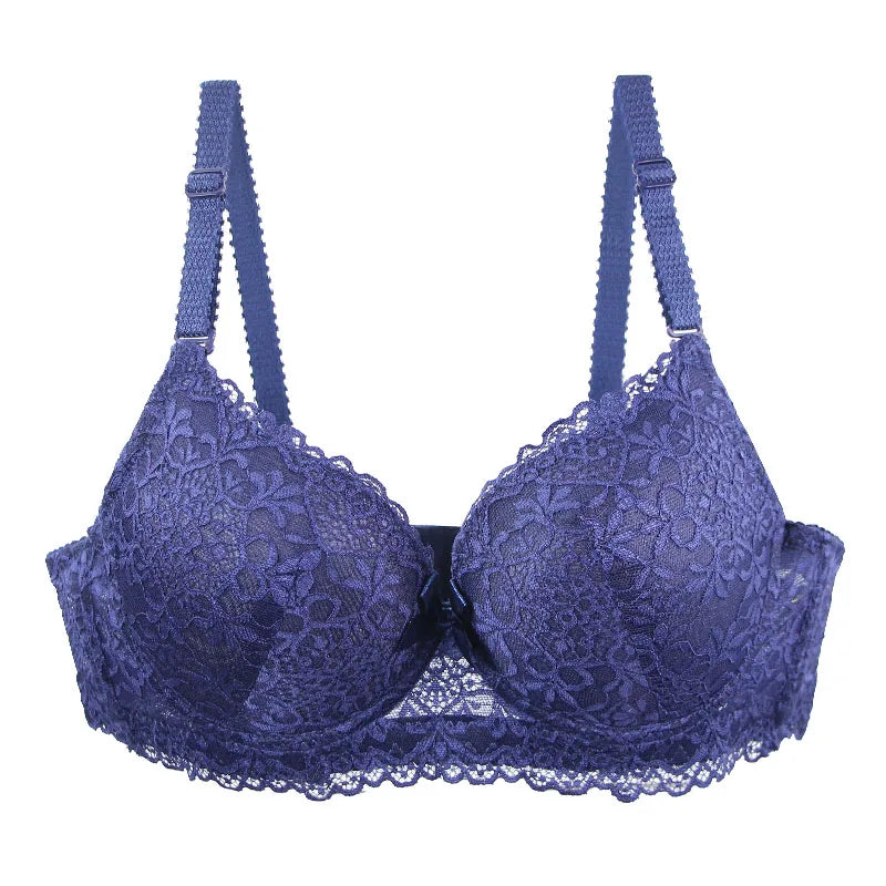 2025 New Push Up Bras Set Pink Gray Blue Beige Burgundy Black Underwear For Women Floral Bow BC Cup Lingerie