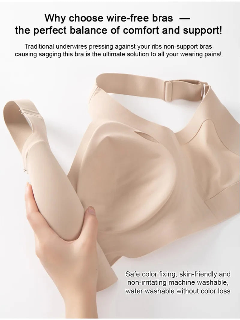 Wireless Seamless Women's Bra, Removable Pads Breathable Bralette,Soft Comfort Fit,Ideal for Daily Casual Outfits&Sleep Wear