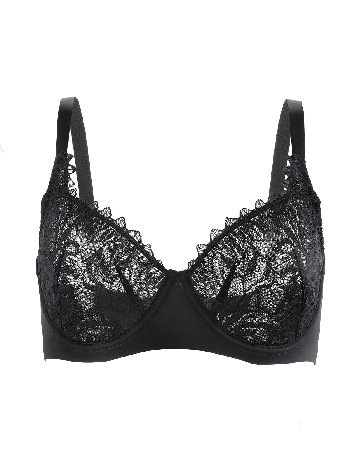 New Mesh Bras For Women Lace Bra Unlined Sexy Lingerie Perspective Bra Underwire Everyday Ultra Thin Bras C D E F G H Cups