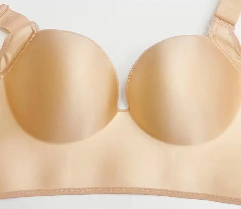 Wireless Push Up Bras for Women Full Coverage Solid Underwear Female Adjustable Plus Size Lingerie 38 40 42 48 50 C D E F