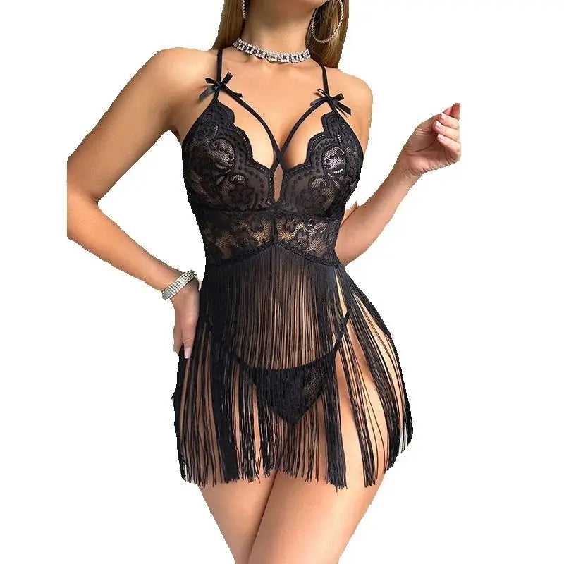 Sexy Erotic Lingerie Kit Women Temptation Lace Tassel Sensual Porn Underwear For Sex Hot Bodydolls Exotic Apparel Lenceria