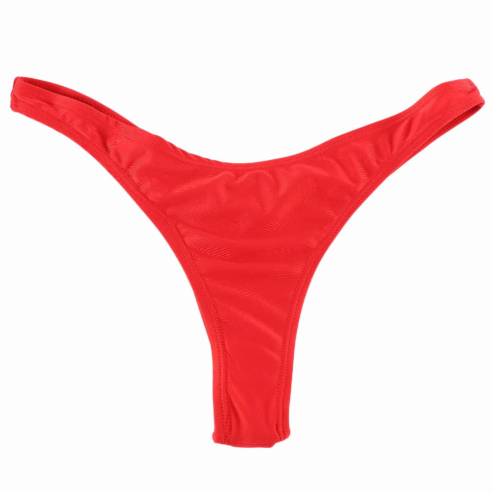 Swimwear Women Briefs Bikini Bottom Side Ties Brazilian Thong Swimsuit Classic Cut Bottoms Biquini Swim Short Ladies Swimsuit