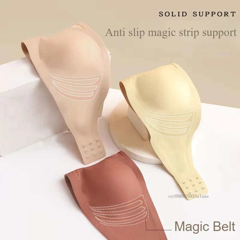 Non-slip Strapless Underwear Bra Seamless Sport Bras Women Soft Thin Push Up Underwear Lingerie Sleep Top Invisible Lingerie