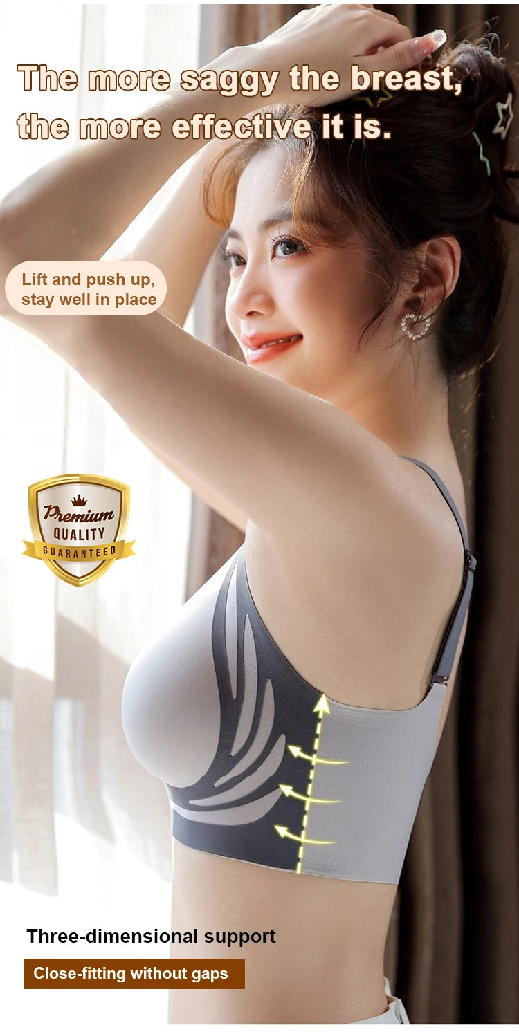 [Strong Support/Push Up] Lifting Anti-Sagging Wireless Push-up Bra Armpit Fat Control/Anti-Slipping/U Shaped Back/Soft