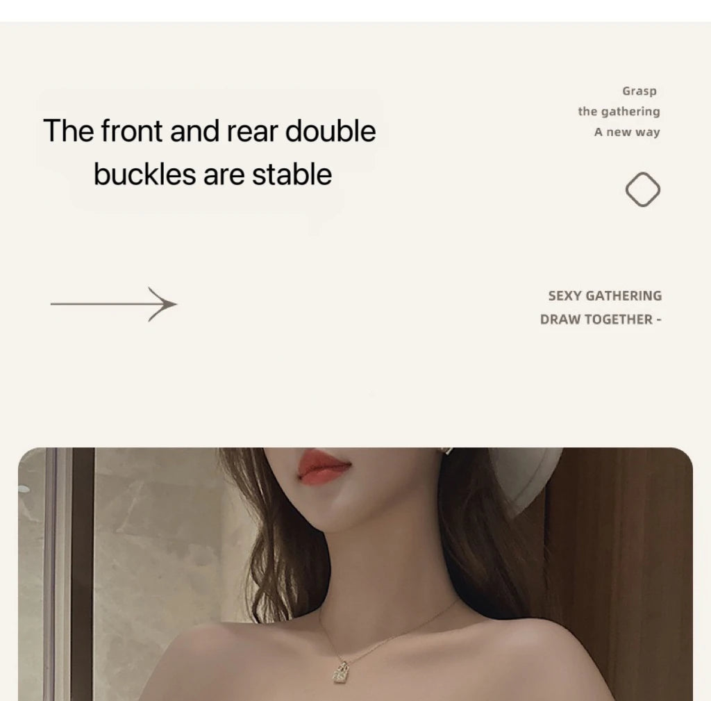1pcs Women's Strapless Bras Lady With Padding Seamless Front Button Bra Female Comfortable Smooth Underwear Invisible Brassieres