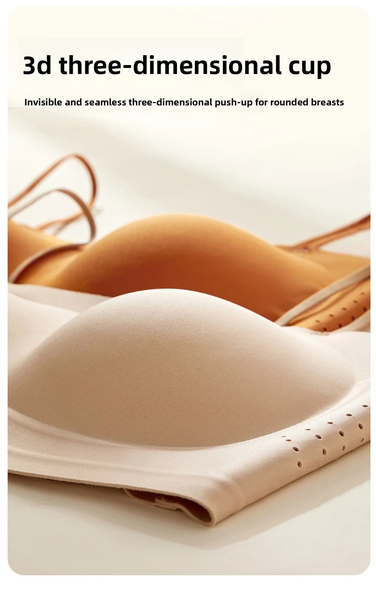Women Push Up Bra Thin Strap Seamless Backless Bandeau Camisole Summer Padded Jelly Wire Free Comfortable Daily Bra