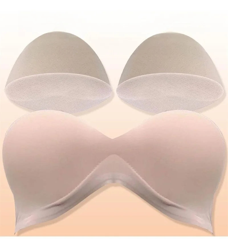 Push Up Bra For Women Sexy Invisible Externally Expandable Bralette Padded Gathered Female Lingerie Thickened Chest Pads