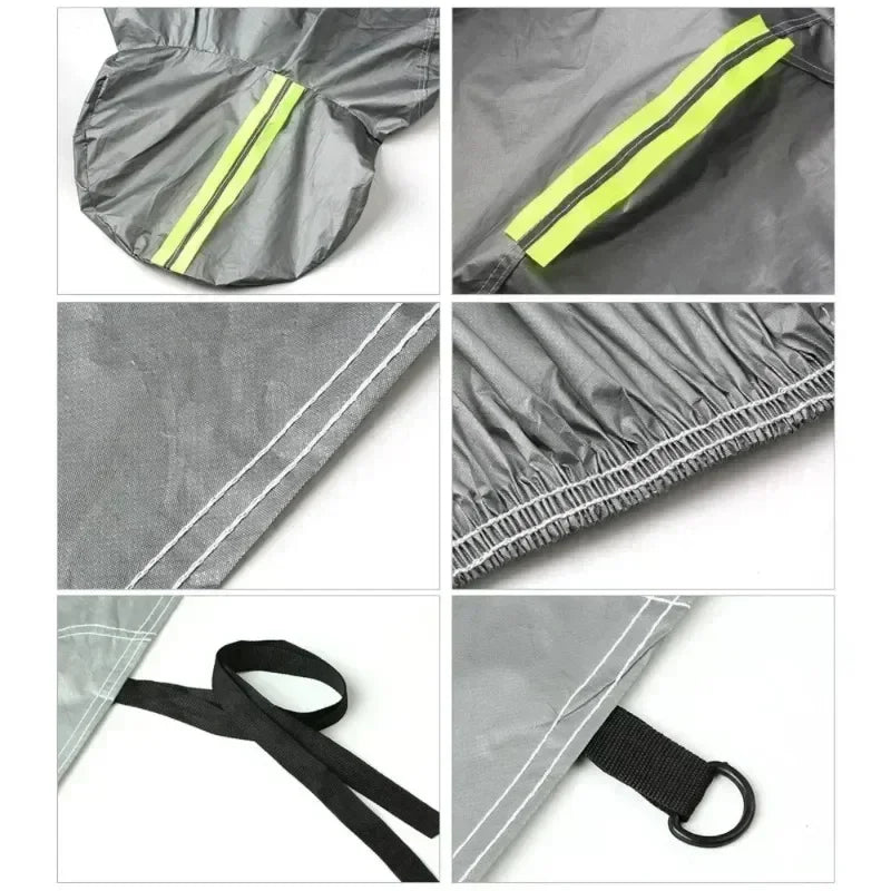 Universal Full Car Cover Portable Outdoor Waterproof UV Protection Anti-Scratch Resistant Car Clothing Auto Dust Cover Accessory