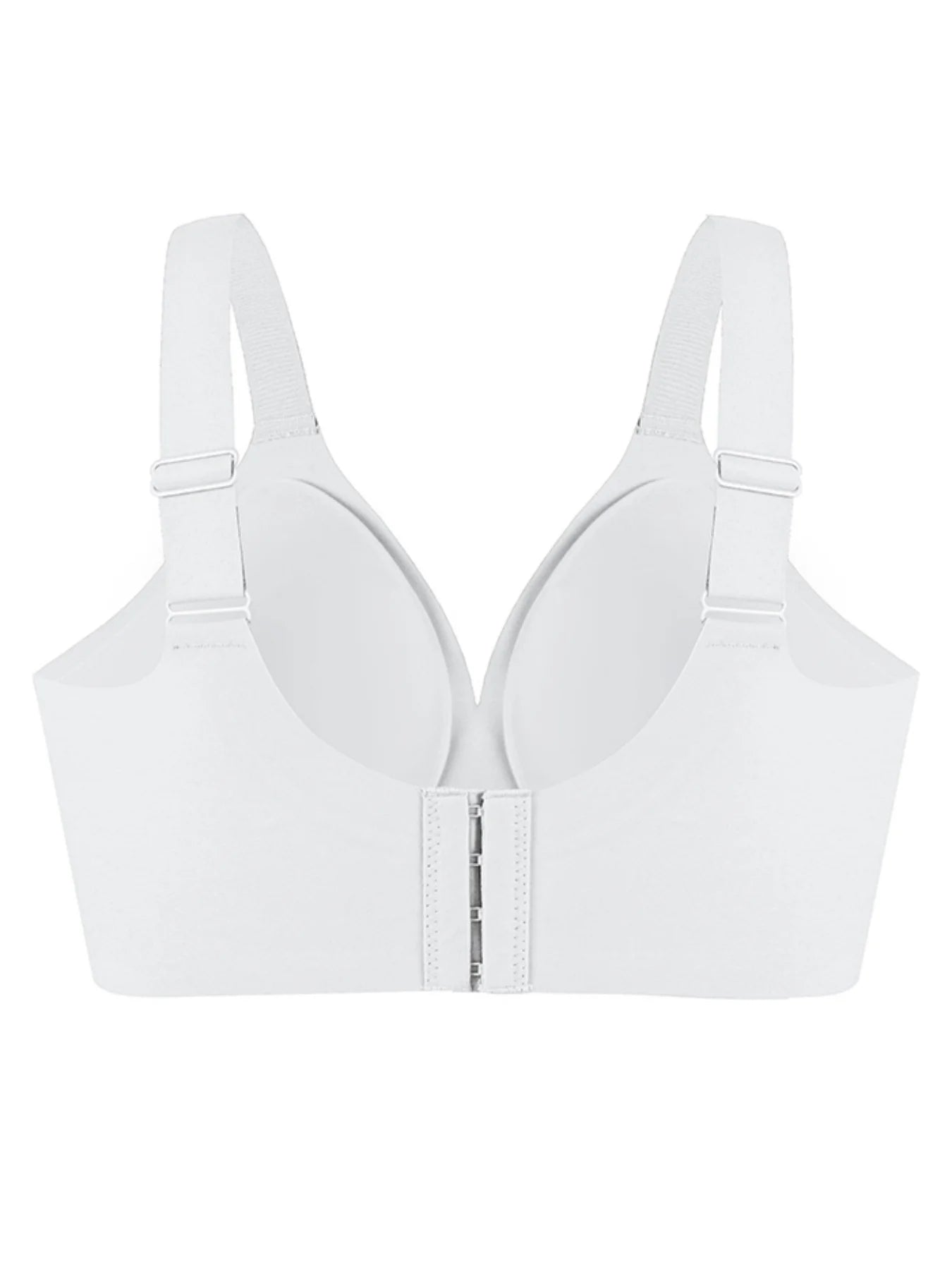 2PCS Plus size seamless jelly gel solid color full coverage anti sag anti spill bra, comfortable and high elastic wireless under