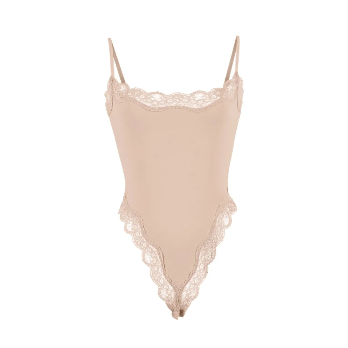 Meet'r Lace Camisole Bodysuit Lingerie Ladies Lace-edged Sexy Body-shaping Shapewear G-string Inner Tight Corset Underwear