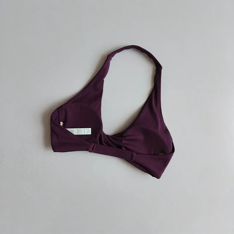 Sports Bra Women's Halter Neck Beautiful Back Push-up Chest-revealing Pilates Vest Training Yoga Wear Gym Running Fitness Bras