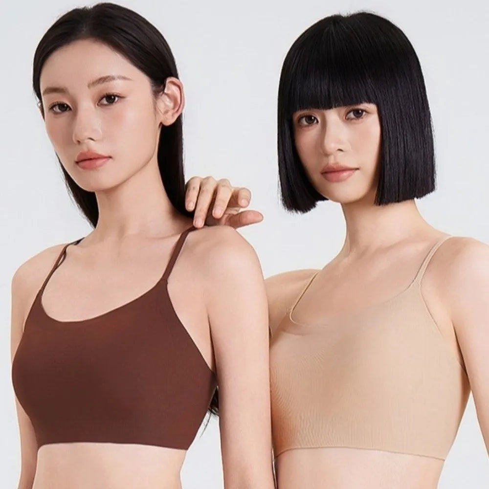 Traceless Wireless Bra Shockproof U-shaped Beautiful Back Seamless Bras Gathered Breasts Lingerie Brassiere for Women Yoga