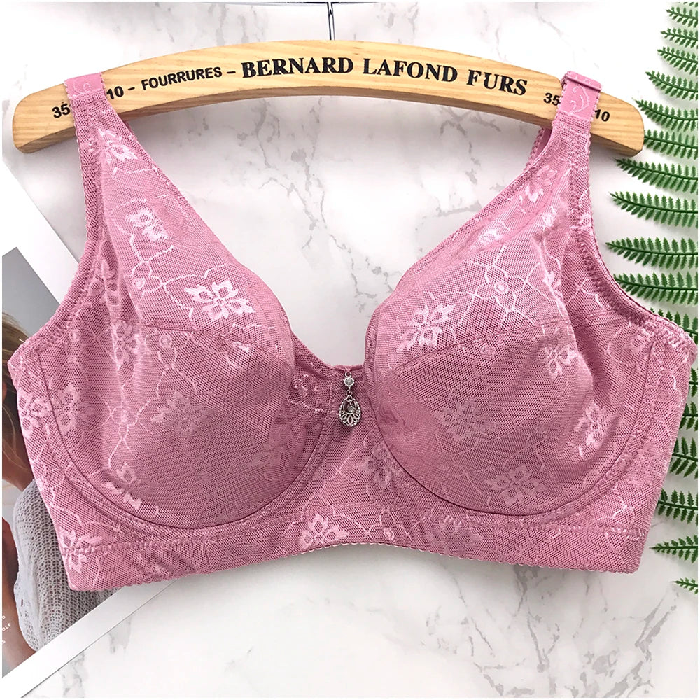 Huge Women Bra Size 38-54 Full Cup D E F G Cotton Lingerie Sexy Lace Minimizer Push Up Top Padded Underwire Bralette Underwear