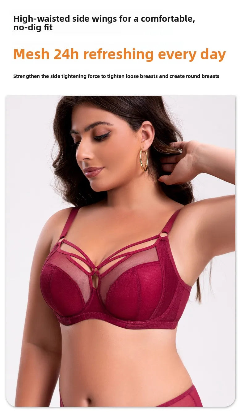 Minimizer Bra for Plus Size Women Full Coverage Wireless Bra D-I Cups | Anti-Sagging Support Breathable Minimize Bust Size