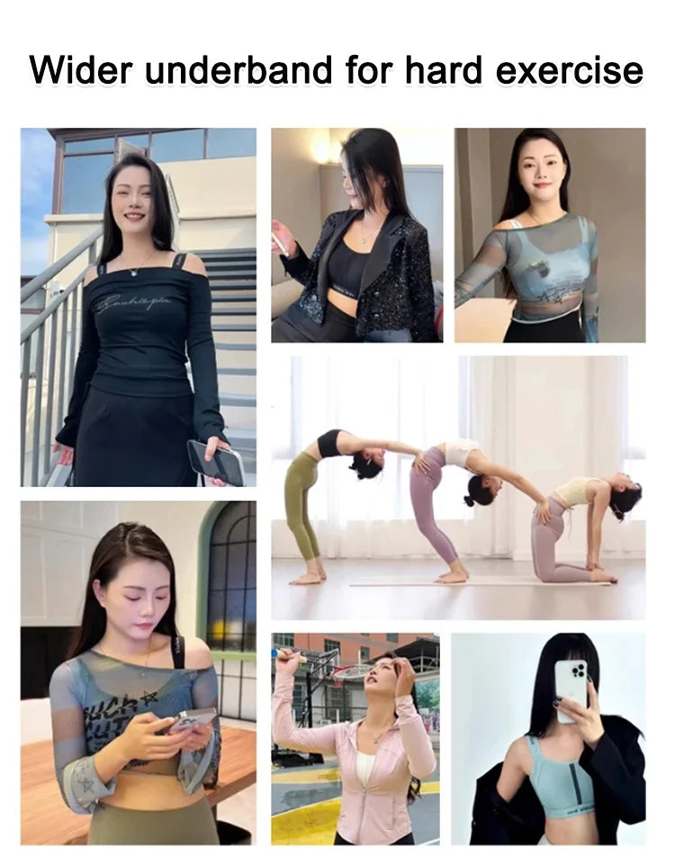 Wireless Minimizer Sports Bra Adjustable Support Anti Sagging Seamless Comfort Breathable Large Bust No Underwire Everyd