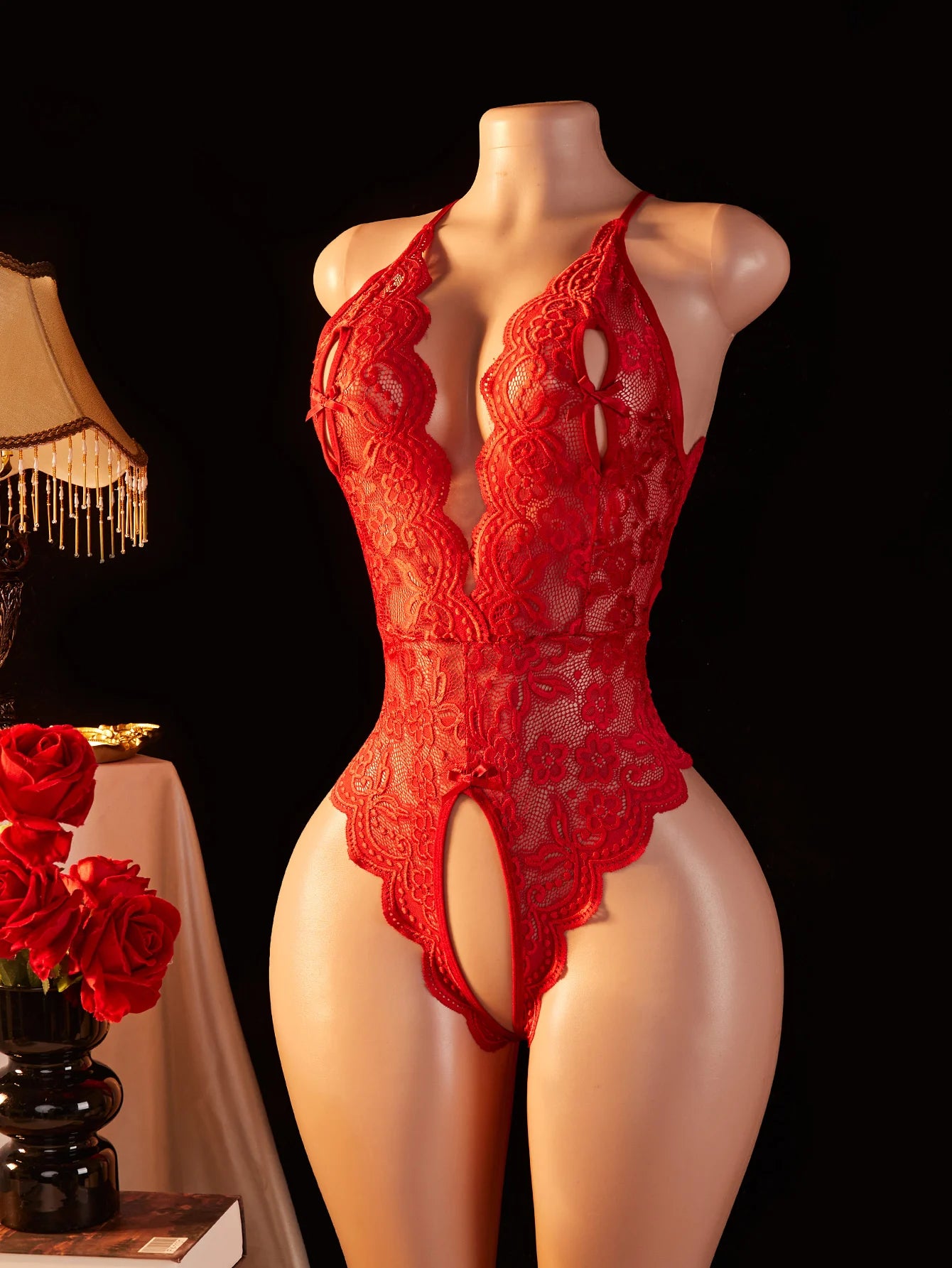Porn Open Bra Sex Bodysuit Women Crotchless Sexy Erotic Lingerie Babydoll Dress Hot Lace Female Underwear Set Costume S-3XL