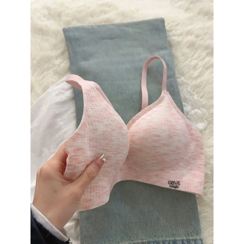 Super Push Up Bra Small Chest to C Cup Seamless Wireless Soft Support Anti-Sagging Youth Comfort Enhancer Lingerie Daily Wear