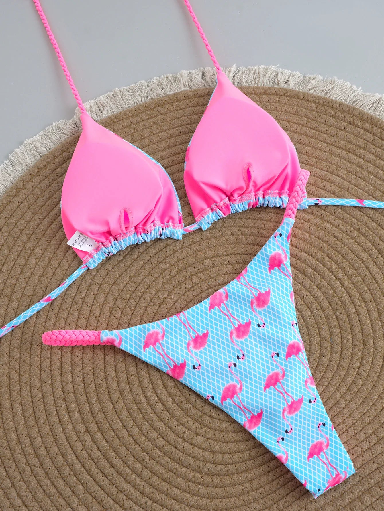 Brazilian Bikini Set Sexy Push Up Swimsuit Two Piece Triangle Tie Side Bottoms Beach Swimming Wear Bathing Suit Women