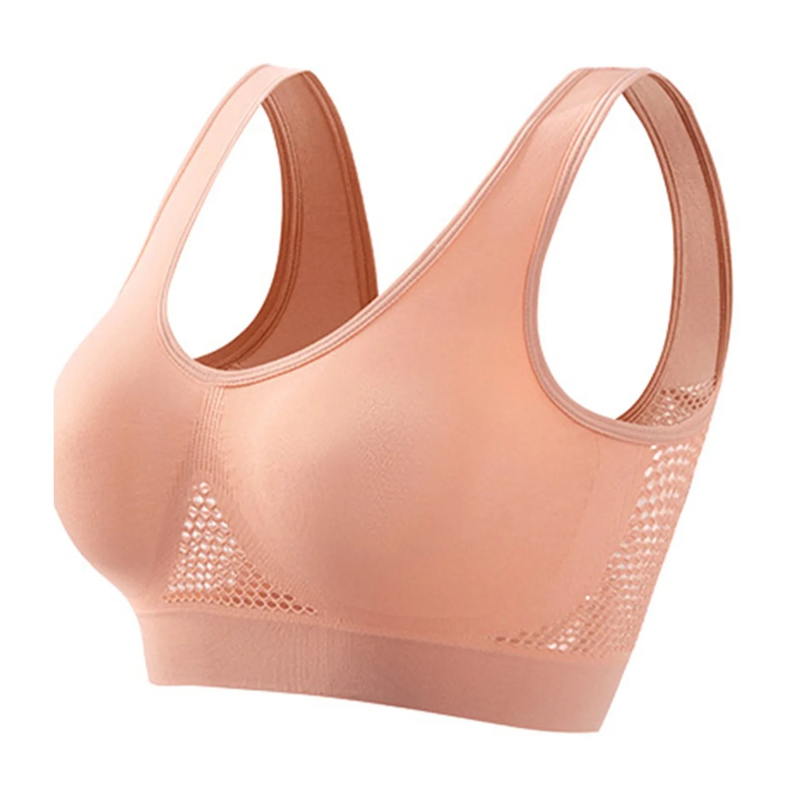 Breathable Sports Bra Top Fitness Women Brassiere Removable Padded Sport Bra Running Gym Seamless Push Up Bras