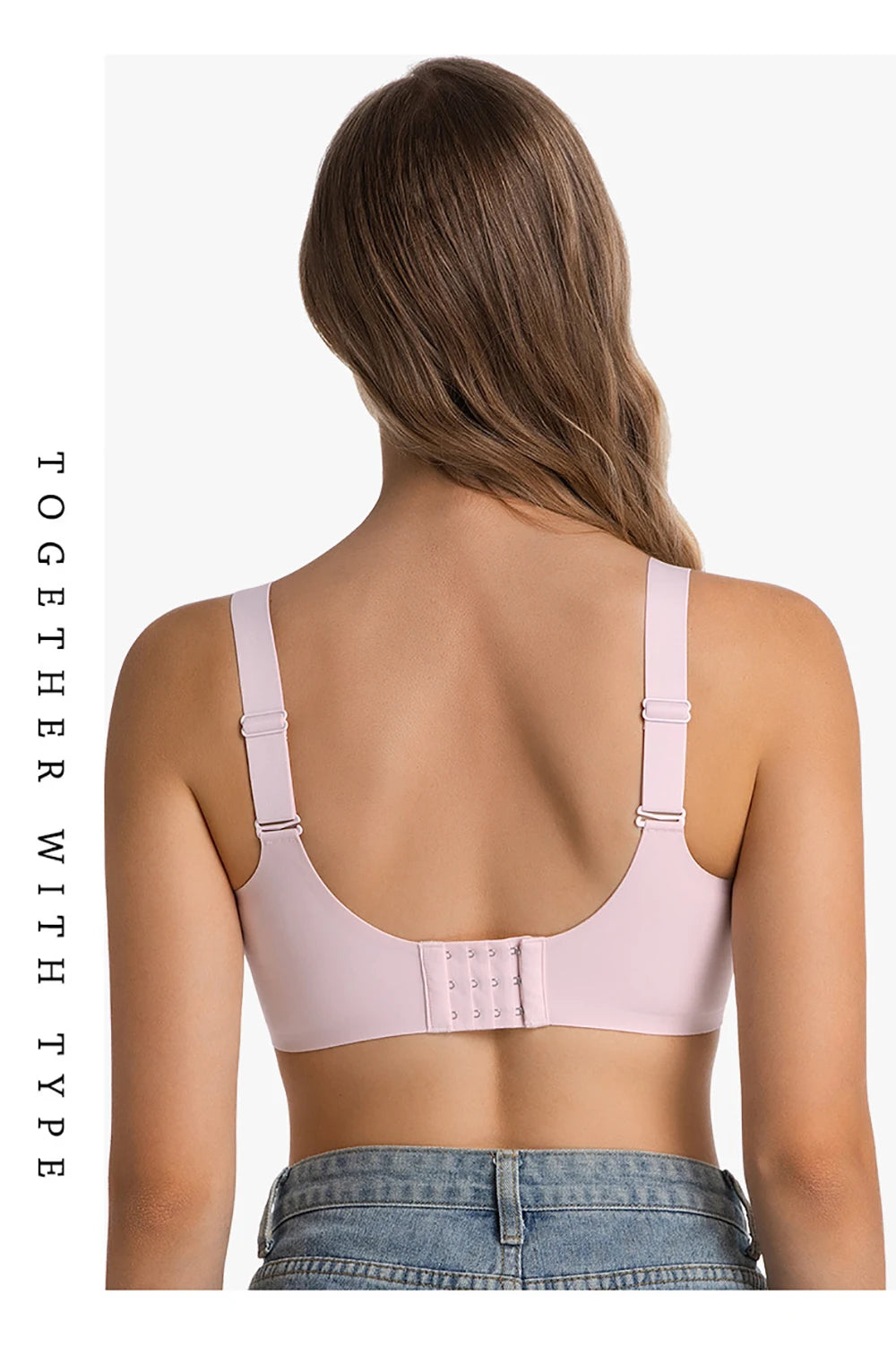 Jelly Wireless Bras For Women No Underwire Supportive Seamless Bra Comfort Soft Bralette Full Coverage Hide Back Fat T-Shirt Bra