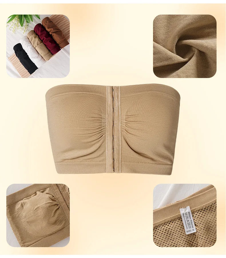 Strapless Bras For Women No Underwire Seamless Bralettes For Women Wireless Bra Soft Support Everyday T Shirt Bras Strapless Top