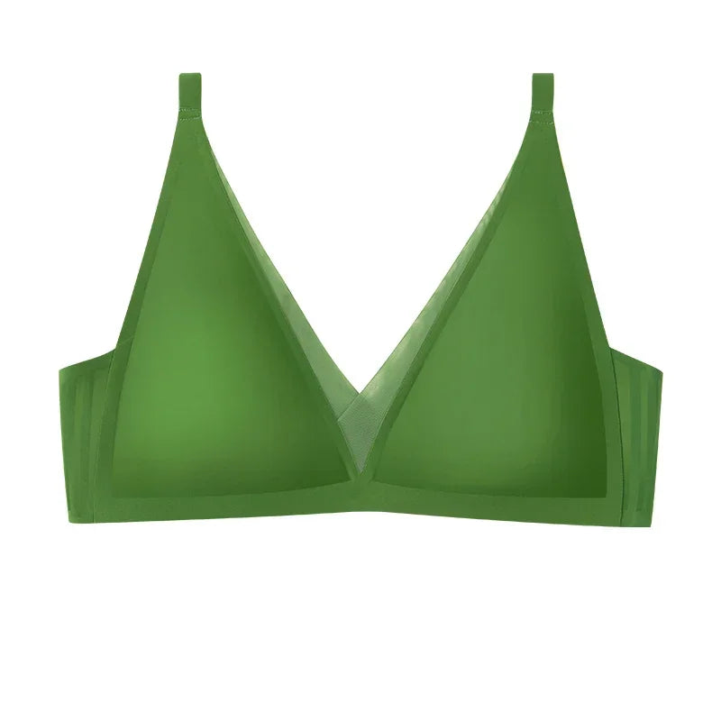 SUJIIN Plunge Push Up Bra for Small Chest Women Wireless Seamless Bralettes Comfortable Soft Padded Sexy Bra Women's Underwear