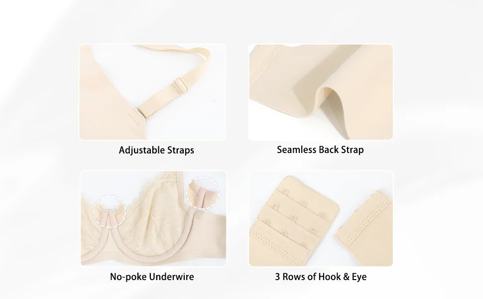 New Mesh Bras For Women Lace Bra Unlined Sexy Lingerie Perspective Bra Underwire Everyday Ultra Thin Bras C D E F G H Cups
