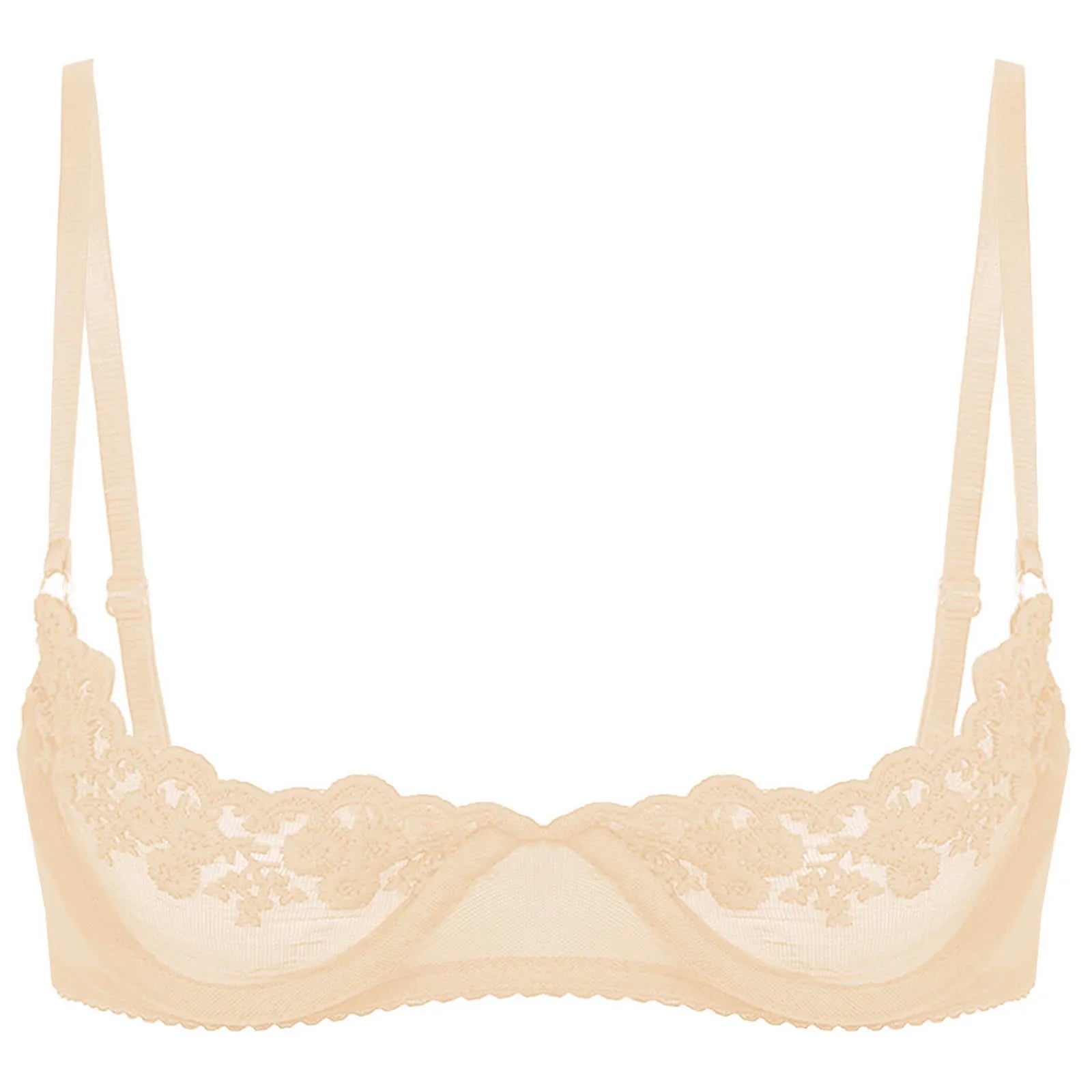 Sexy Womens Sheer Floral Lace Underwired Bra Underwear Unlined Brassiere Lingerie Bare Breast Exposed Open Nipples Bra Tops
