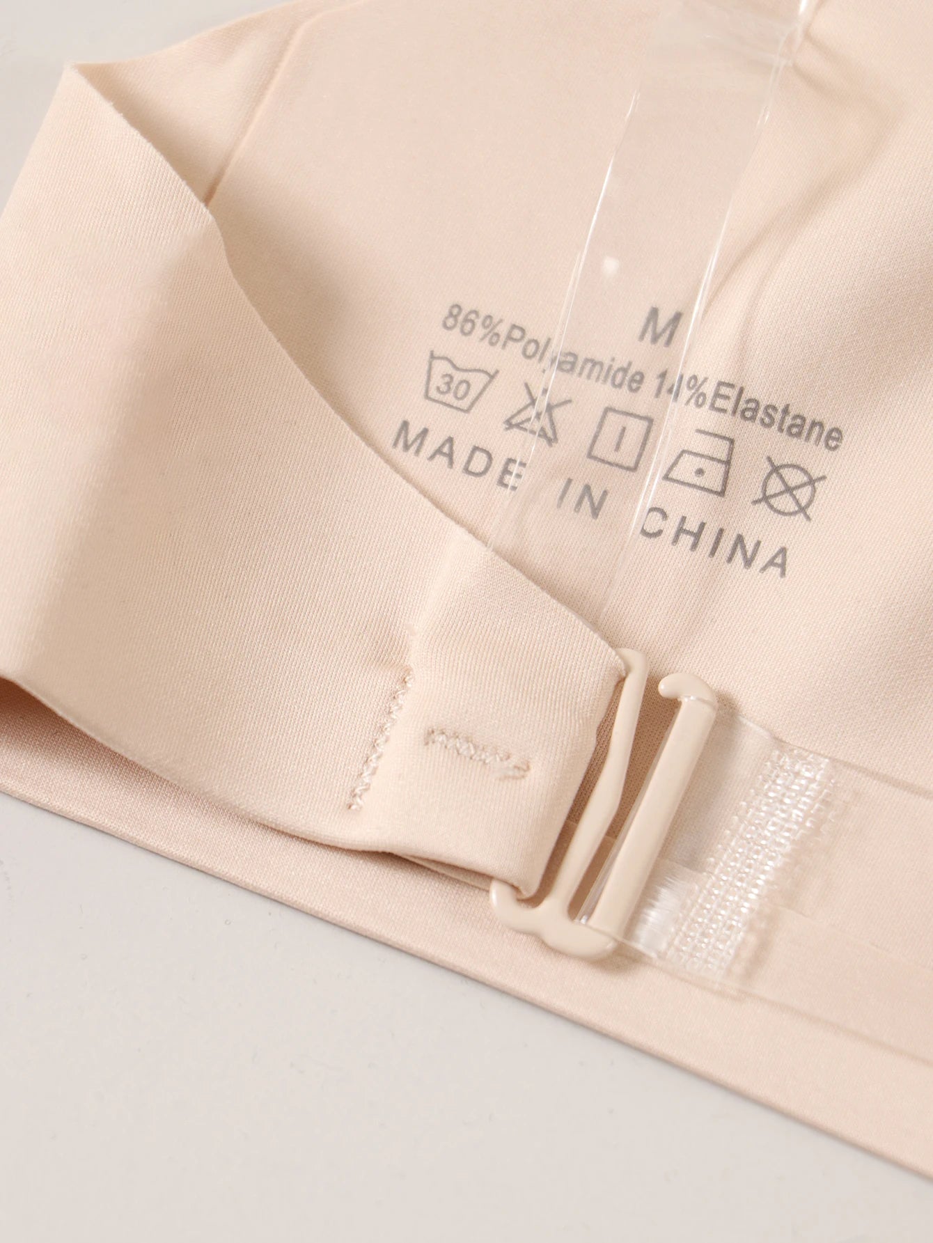Unlined Backless Bra with Transparent Straps Women Wireless Seamless Everyday Brassiere U-shaped Back Lingerie Inner Wear