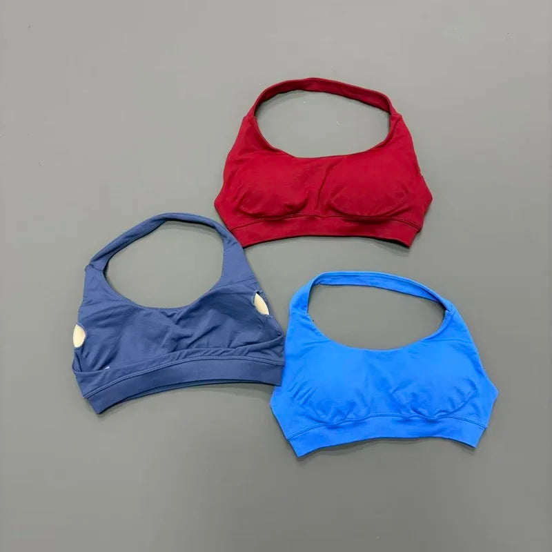Sports Bra Seamless Sexy Padded Athletic Sport Bras Women Backless Workout Gym Anti-Shock Yoga Crop Top Fitness Bra