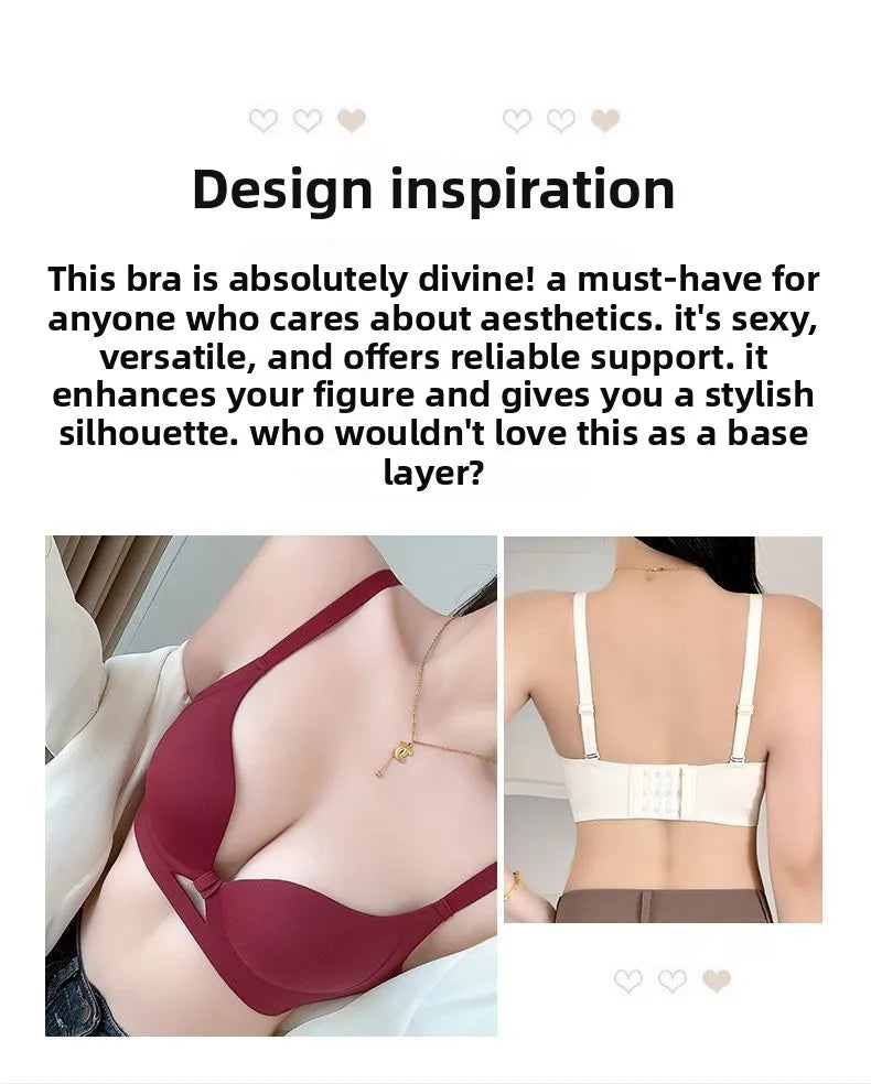 Anti Sagging Bra for Small Breasts, Seamless Wireless Bra with Side Coverage, Breathable Non Padded Bralette