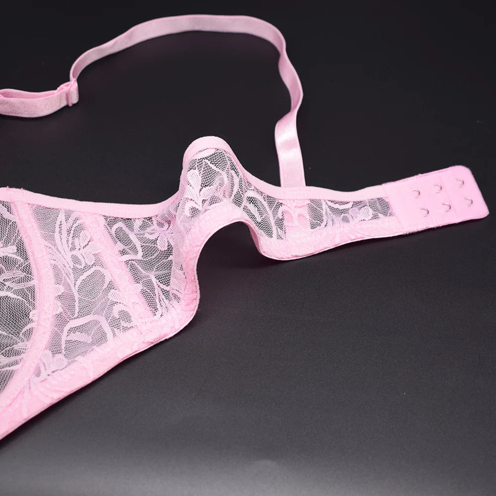 Sexy Womens Bras Unlined Underwire Lace Bra Bralette Unpadded Underwear See Through Lingerie Brassiere BH Top A B C D DD Cup