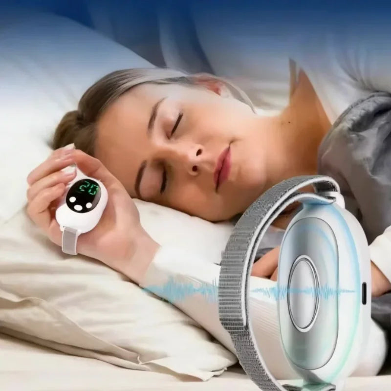 New Microcurrent Sleep Aid Device EMS Sleep Aid Machine Sleep Instrument for Insomnia Stress Anxiety Relief Palm Pulse Massager