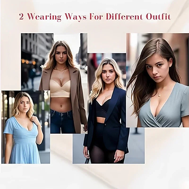 New Full Back Coverage Push Up Bras Women's Hide Back Fat Deep Cup Shapewear Fat Smoothing Uplift Underwire Bra for Big Bust