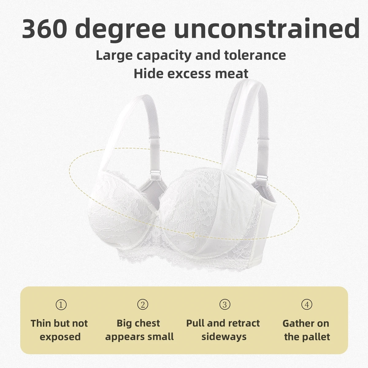 Bras for Women Lace Breast Minimizer Bra Full Coverage Everyday Plus Size Bra SWD9011A