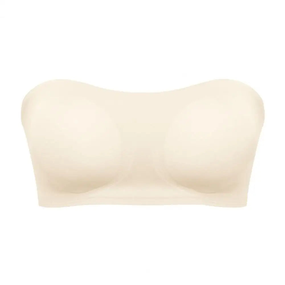 Invisible Bra with Side Breast Buttons Half Cup Contoured Cups Strapless Bra Anti-slip Off-shoulder Dress Top Pairing Bra