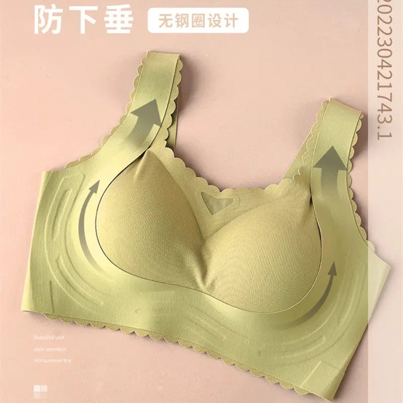 Bras for Women Minimiser Full Coverage Large Bust Wireless Push Up Anti Droop Seamless T-Shirt Bra Plus Size Everyday Bra