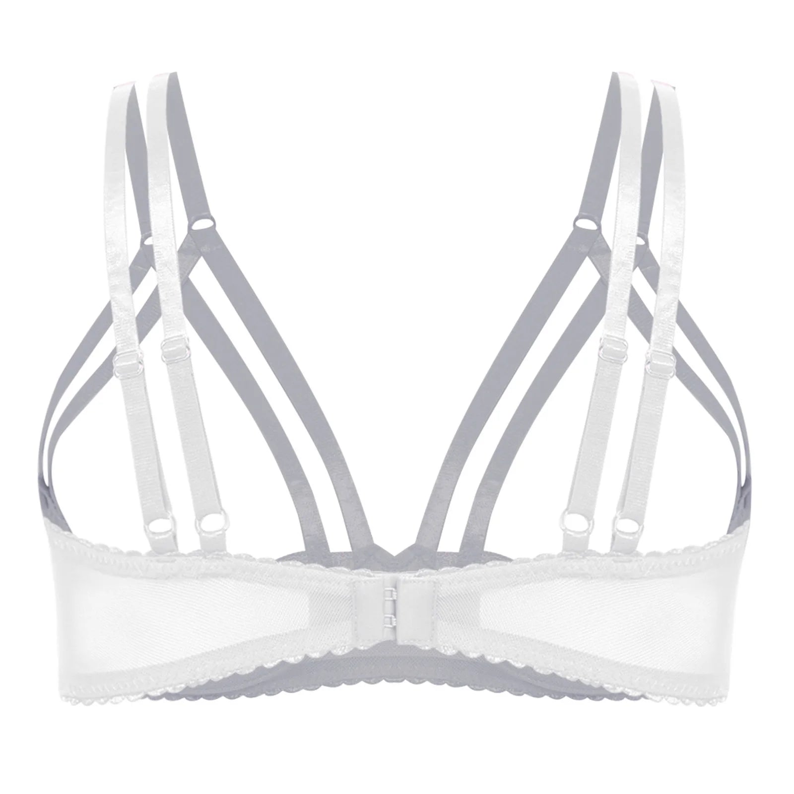 Womens Lingerie 3/4 Lace Cup Bra Push Up Balconette Tops Cupless Brassiere Underwire Open Breast Cup Exposed Nipple Bralettle
