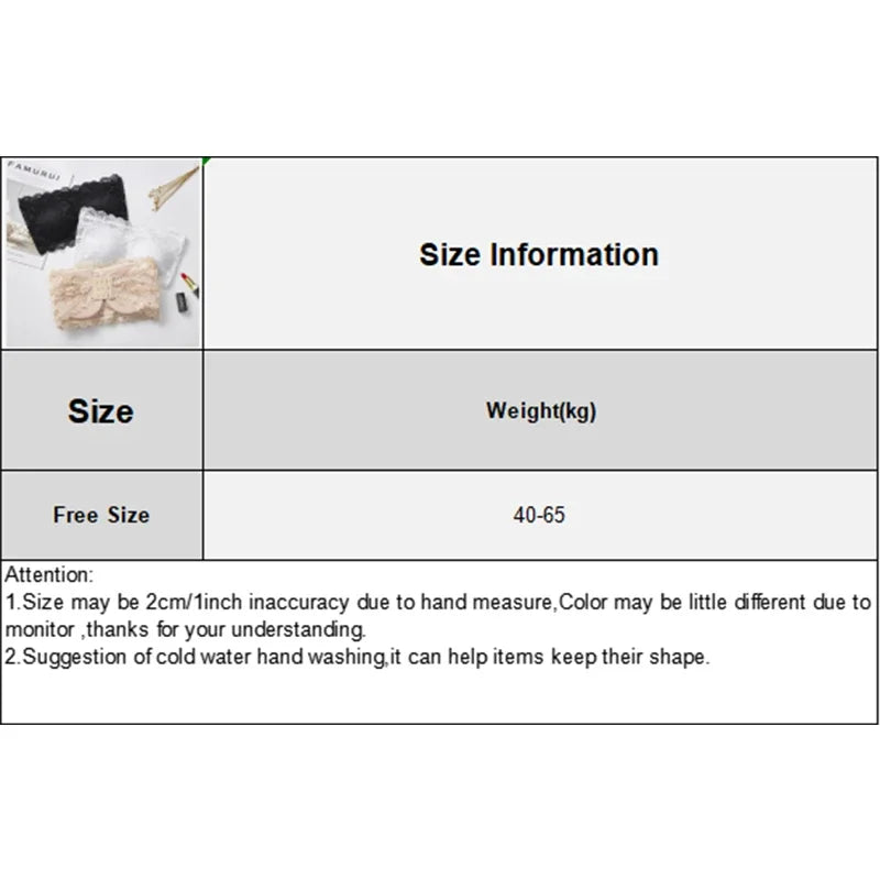 Lace Invisible Strapless Bras Women'S Solid Wrapped Chest Sexy Tube Top Underwear Female Beautiful Tank Top Seamless Crop Top