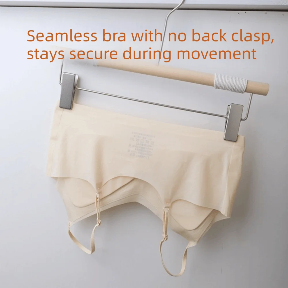 Breathable Close-fitting Seamless Bra Anti-sagging Shockproof Brassiere for Women Beautiful Back Wireless Deep V Bra Lady