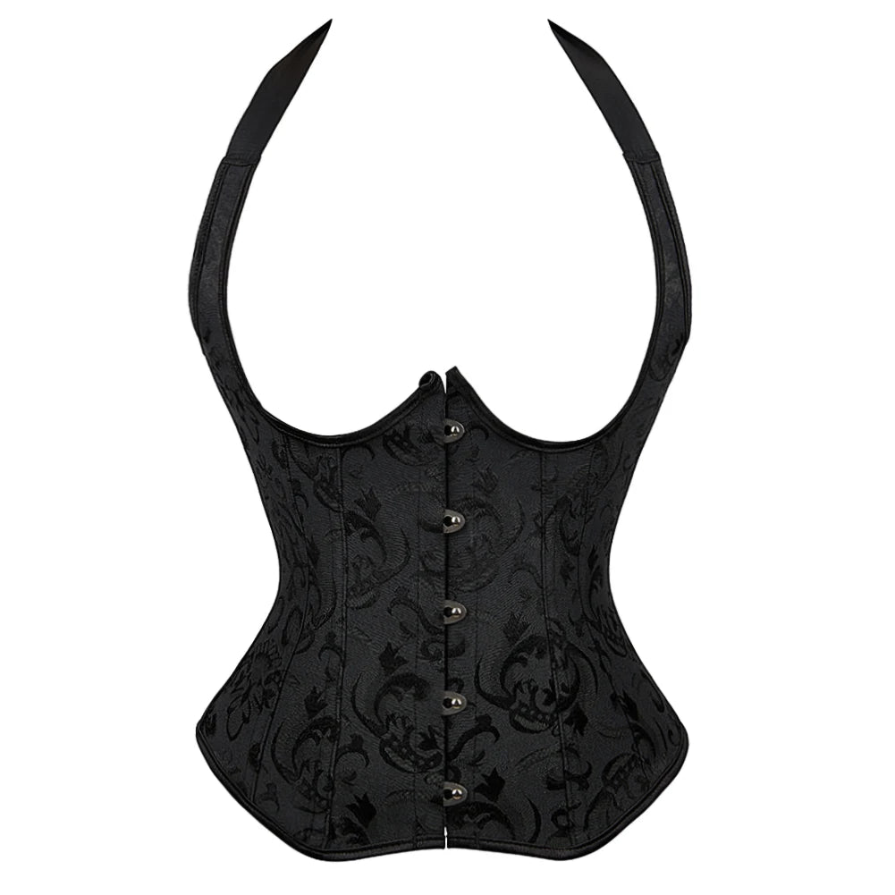 Sexy Overbust Corset Top with Straps,Embroidery Erotic Sensual Lingerie ,Woman Corgested Bustier Waist Corset Body Shapewear