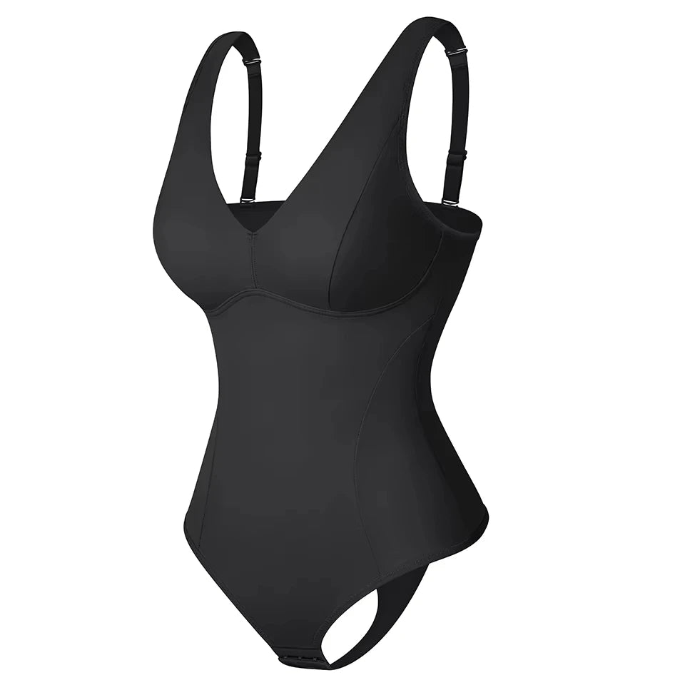 Women Shapewear Bodysuit Shaper Waist Trainer Corset Deep V Neck Slimming Underwear Built-in Bra Camisoles Tops Tummy Control