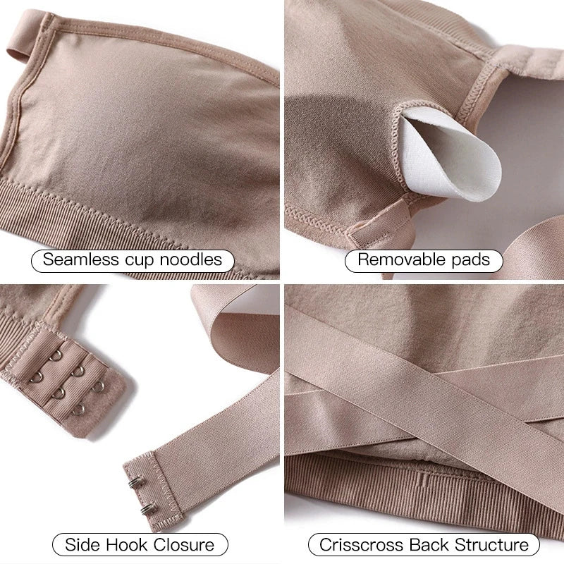 Strapless Push Up Bra For Women Wireless Removable Pad Invisible Daily Brassiere Underwear Seamless Backless Bandeau Bralette
