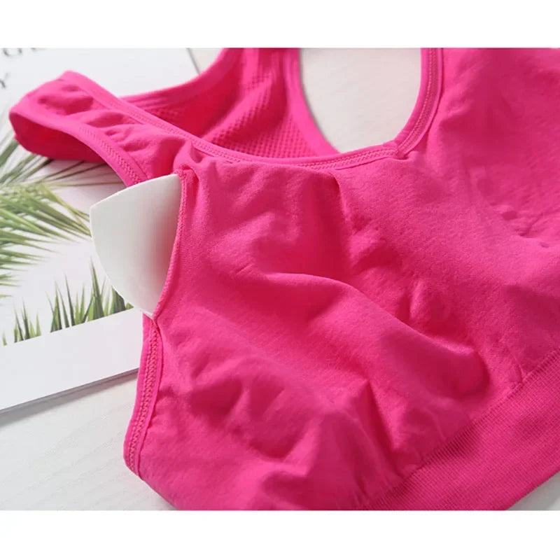 New Women Sports Bra Top Push Up Fitness Bra Underwear Sport Tops Breathable Running Vest Gym Active Bras Seamless Yoga Bra
