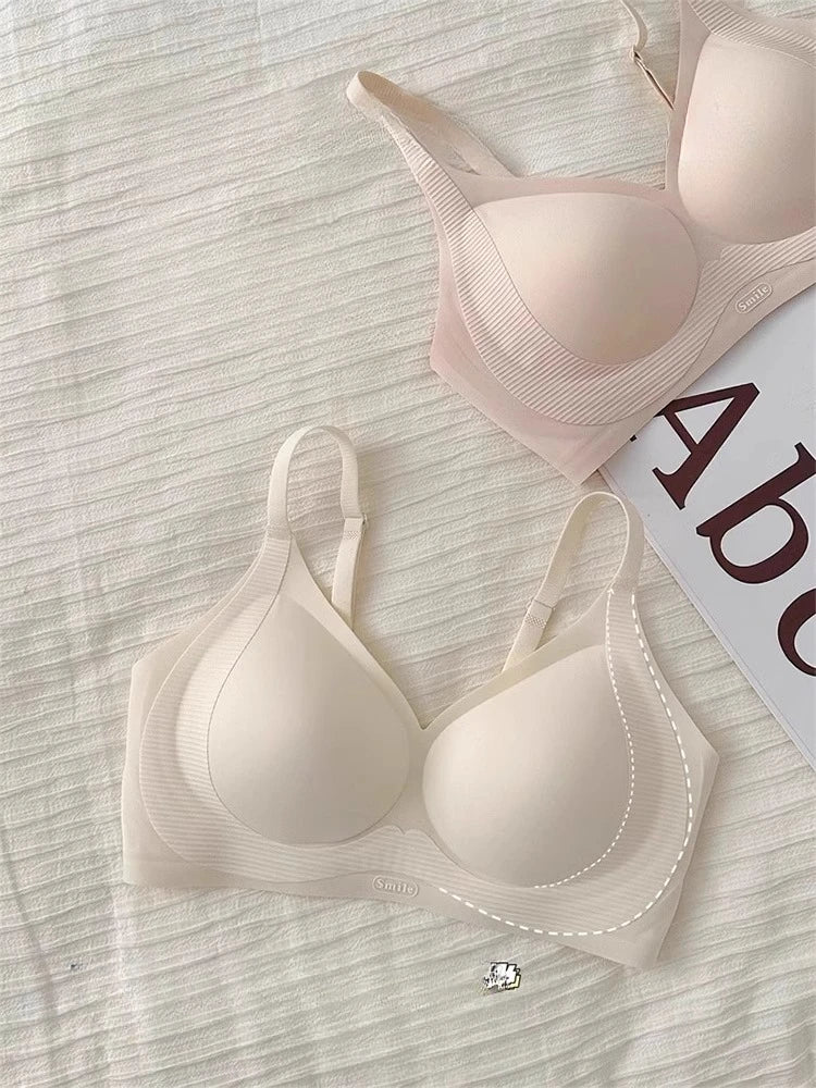 Seamless Wireless Bra Women Push-Up Gel Support Anti-Sagging Bralette Side Coverage Lift Comfort Bras Small Chest No Underwire